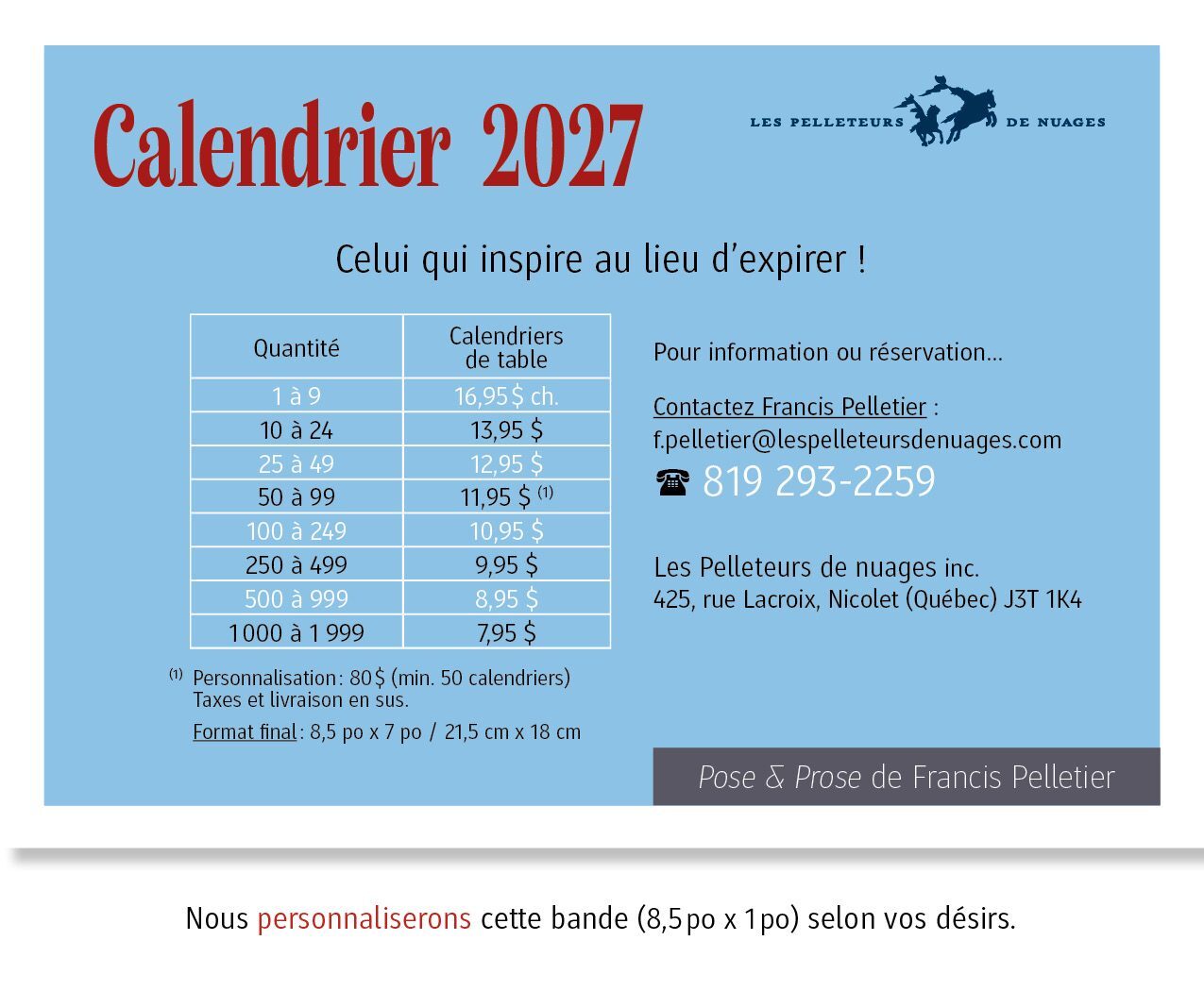 Calendrier Pose & Prose 2027 – Image 15
