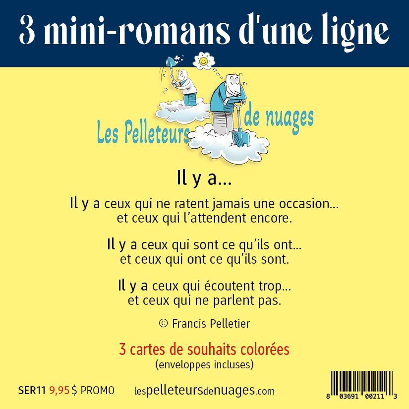 3 mini-romans d'une ligne (série 11)