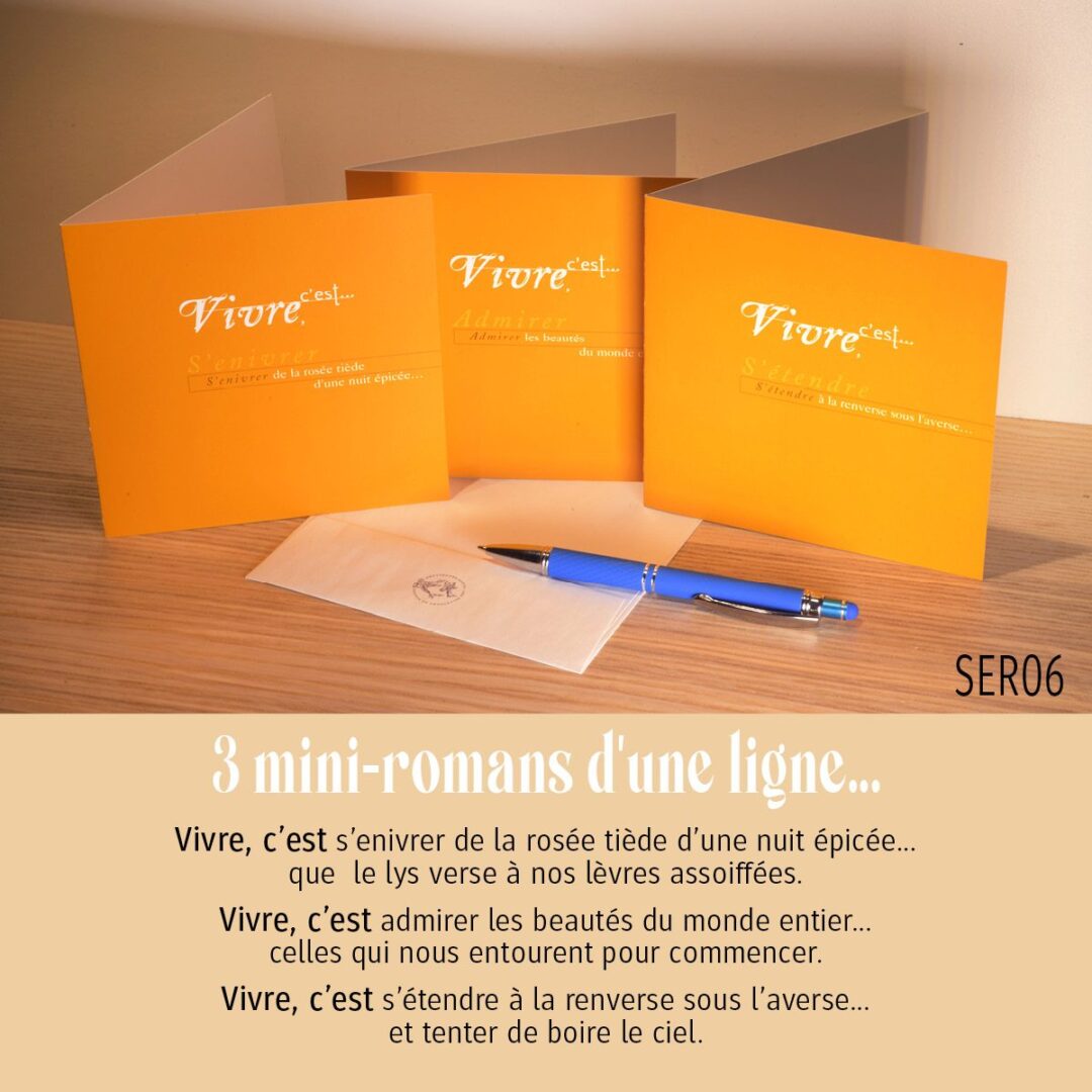 3 mini-romans d'une ligne (série 6)